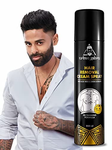 Urbangabru Crema Spray per Rimozione Peli | Indolore per Corpo, Petto, Schiena, Gambe e Ascelle (200 ml)