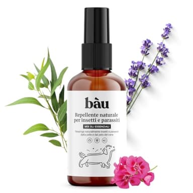 Repellente Antiparassitario Naturale per Cani più delicato dell’Olio di Neem per Cani, Repellente Zecche Spray, Allontana Insetti Naturale, Antizanzare per Cani con Oli Essenziali Lavanda Citronella