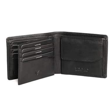 Lavalen Portafoglio Uomo Slim Pelle con Blocco RFID - Portamonete Uomo - Porta Tessere Uomo - Portafoglio Uomo Pelle Vera - Portafoglio Slim Uomo - Portafoglio Uomo con Portamonete - Idee Regalo Uomo.