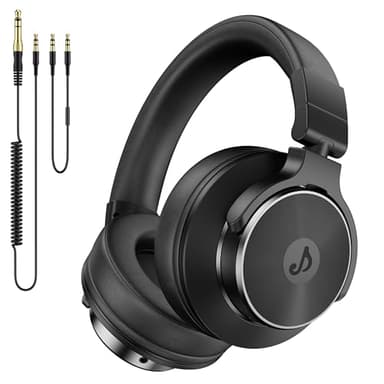 syndesmos Cuffie DJ Cuffie Over Ear, Cuffie da Studio Cuffie con Filo, Shareporte Jack 3,5 mm e 6,35 mm, Cuffie per Studio Podcast Registrazione AMP Monitoraggio Chitarra Elettrica Pianoforte