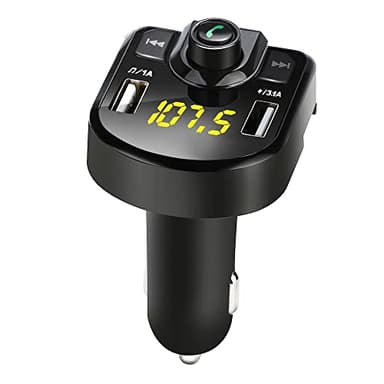 Trasmettitore radio Bluetooth adattatore auto MP3 USB FM caricabatterie wireless Bluetooth MP3 MP3 MP3 per autoradio (nero #1, taglia unica)