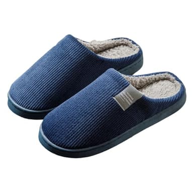 Generico Pantofole Uomo Comode in Memory Foam Ciabatte con Rivestimento Interno in Morbido Peluche Caldo e Feltro Casual e Lavabili Scarpe da Camera Leggere da Uomo per Interni Autunnali e Invernali