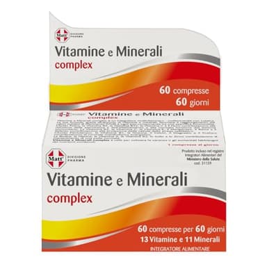 Matt Divisione Pharma Integratore Multivitaminico e Multiminerale, 60 Compresse, 79.8g