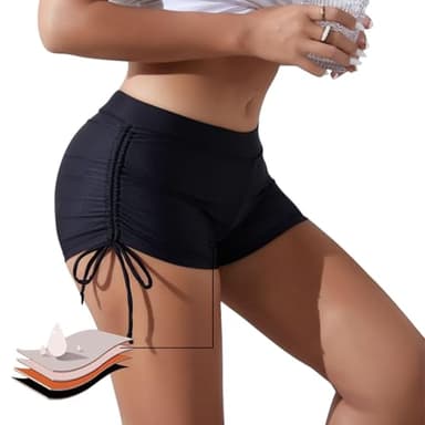 Runmeihe Costumi da Bagno per Donna Ragazza, Costumi Assorbenti per Ciclo, Biancheria Intima Sportiva da Donna, Costume da Bagno Anti-perdite Ciclo Mestruale (IT, Testo, XXL, Regular, Regular, Black)
