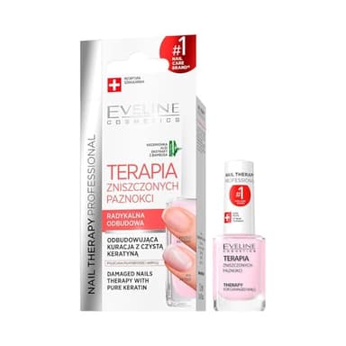Eveline Cosmetics Nail Therapy Professional - Trattamento Avanzato per Riparazione Unghie, 12ml - Rinforza e Rigenera con Formula PowerNail H+K