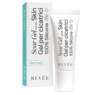 REVÉE Scar Gel 20g Crema Cicatrici Chirurgiche - 100% Silicone, Topico per Cicatrici, Crema Cicatrizzante Ferite, Gel