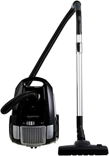 Amazon Basics Potente Aspirapolvere a Cilindro, con Sacchetto, per Pavimenti Duri e Tappeti, con Filtro HEPA e Controllo della Velocità, 700 W, 3.0 l (EU), Nero