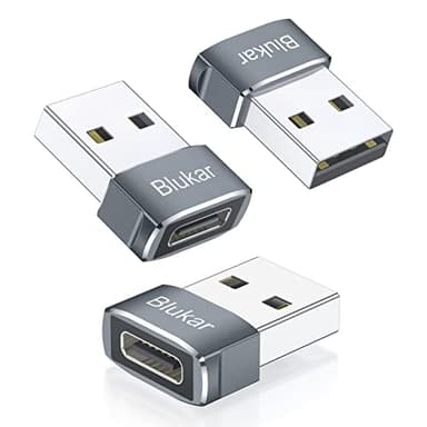 Blukar Adattatore USB C a USB 3 Pezzi, Alta Velocità Sincronizzazione Dati Adattatore Connettore Tipo C Femmina a A Maschio Compatibile con iPhone 16 Pro Max/16 Pro/16/15