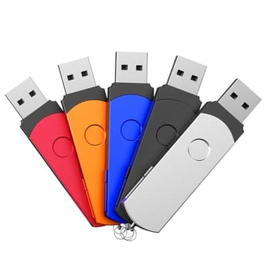 Chiavette USB 8GB, Pen Drive 5 Pezzi, Penne USB, Chiave USB 8 Giga, Chiavetta Metallo Pennetta USB 2.0 Girevole Pennina - FEBNISCTE Colorata 8 GB Pendrive Ottime Regalo di Archiviazione Dati