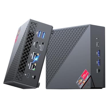 NiPoGi AM06Pro Mini PC Ryzen 7 5700U (8C/16T, Fino a 4,3 GHz),16GB DDR4 512GB M.2 SSD Mini Computer Desktop WIN-11 PRO,WiFi 6/BT 5/Dual LAN,4K@60Hz Triplo Display HDMI+DP+Type-C,Micro PC Ufficio