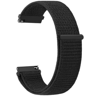 Mugust Nylon Cinturino 22mm, Regolabile Sport Cinturini Orologio a Sgancio Rapido per Uomo e Donna (Nero)