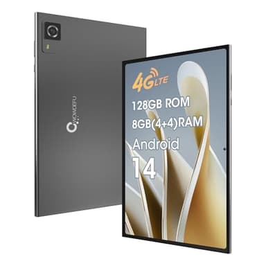 CWOWDEFU Tablet con slot per scheda SIM,10.1 pollici Android 14 tablet,tablet e telefono 4G LTE,presenta chipset MTK 2.3GHz,ROM 128 GB, RAM da 8 GB, WiFi, Bluetooth, GPS, All Mantel Madel