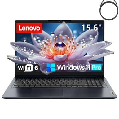 Lenovo, Pc Portatile Notebook, Display FHD da 15,6", CPU Intel N4500, Ram 8Gb, SSD 256Gb, Computer Portatile con Libre, W11 e Mouse Wireless, Preconfigurato