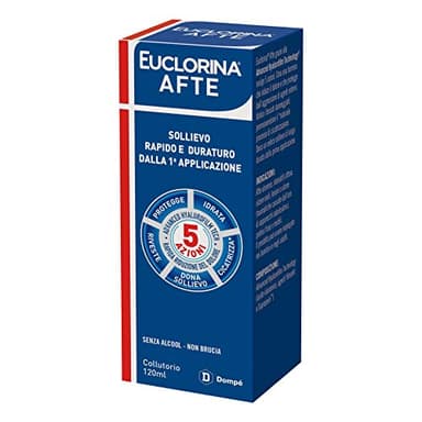 Dompé Euclorina Afte Collutorio, Standard, 120 Millilitri