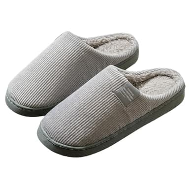 Generico Pantofole Uomo Comode in Memory Foam Ciabatte con Rivestimento Interno in Morbido Peluche Caldo e Feltro Casual e Lavabili Scarpe da Camera Leggere da Uomo per Interni