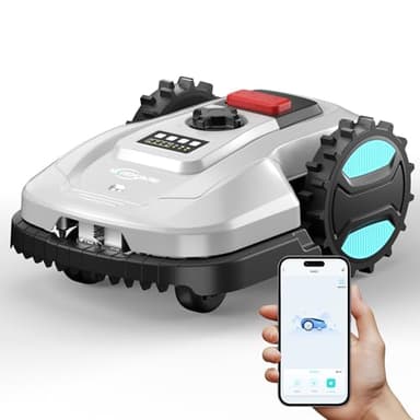 YARDCARE E400 Robot Tagliaerba con Controllo Tramite App,Fino a 400 m²,Robot Rasaerba con Sensore Pioggia, Sistema IPX5, Funzione Di Ricarica Automatica, Larghezza Di Taglio 18 cm