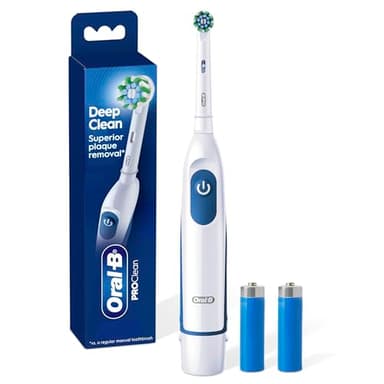 Oral-B Pro 100 3D White, Spazzolino da denti a batteria, Bianco