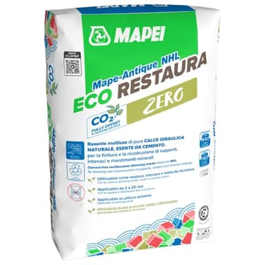 Mapei Rasante Multiuso in Calce Naturale Mape-Antique NHL, Intonaci e Murature, Traspirante 25 kg