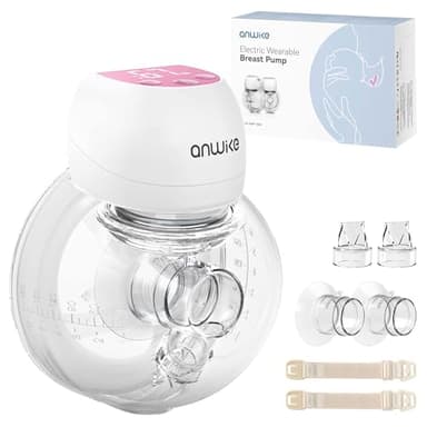 ANWIKE Tiralatte Elettrico 193g – Tiralatte Indossabile Ultraleggero con Display LED, 3 Modalità 9 Livelli, Silenzioso <40dB, Flange 21/24mm, Senza BPA – Perfetto per Casa, Auto, Farmacia e Viaggi