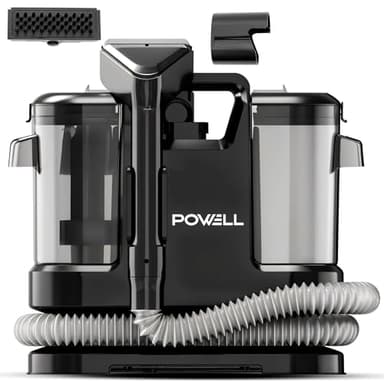 Powell Lavatappeti 450W – Pulitore per Tappeti e Tappezzeria con Aspirazione 13000PA, Serbatoio 1,8L, per Divani, Interni Auto – Cavo 5m, Leggero 3,5kg, Nero