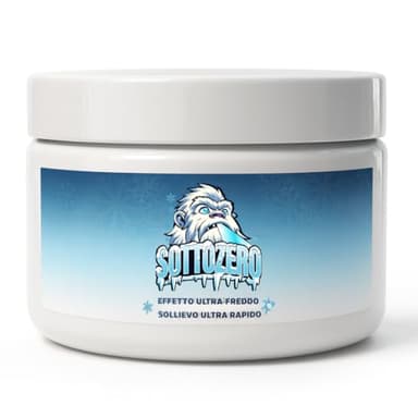 SottoZero® Crema Effetto Freddo – Gel Super Rinfrescante con Arnica, Mentolo e Canfora | Utilizzata da Massaggiatori e Fisioterapisti | Ideale Post Sport, Gambe Pesanti, Schiena e Collo