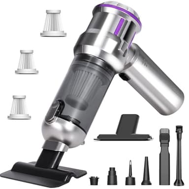Aspirabriciole Senza Fili, 21000Pa Aspirapolvere Auto Potente con Motore Brushless, 4 in 1 Aspirapolvere per Auto Soffiaggio e Aspirazione Aspirapolvere Portatile per Casa, Ufficio, Peli di Animali.