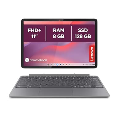 Lenovo Duet Chromebook 11” FHD+ (1920x1200), MediaTek Kompanio 838, RAM 8GB, Memoria 128GB, Schermo Touch, Chrome OS, Folio Stand e Tastiera inclusi, Compatibile con Microsoft 365
