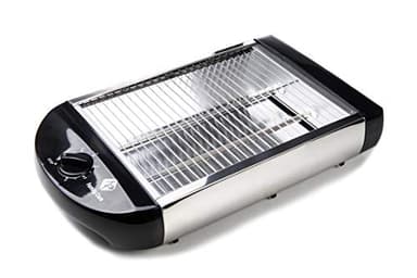 Family Care Tostapane Orizzontale, 600 W, 6 Livelli di Temperatura, Vassoio Raccogli Briciole Estraibile, Corpo in Acciaio Inossidabile, Multicolore e Facile Pulizia