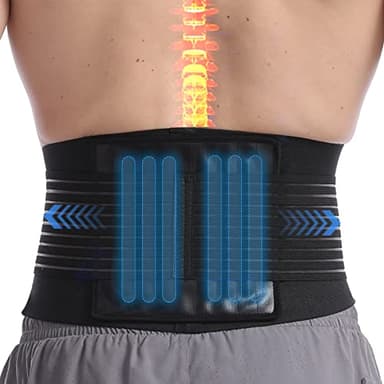 Fascia Lombare Supporto con 6 supporti - Tutore per la schiena per alleviare il dolore da scoliosi e sciatica - Cintura di supporto lombare per uomini e donne