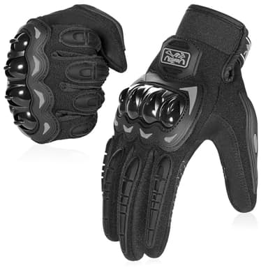 COFIT Guanti da Moto, Touchscreen sulle Dita, Guanti per corse in Motocicletta, per guidare Quad (ATV), per Arrampicata, Escursioni e Altri Sport All'aperto - Nero XL