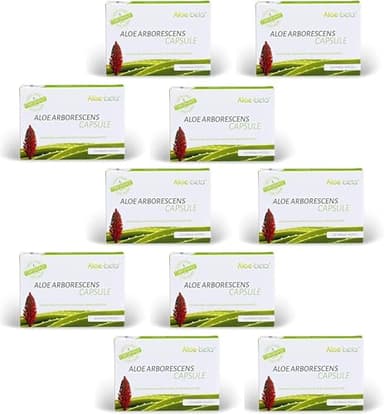 ALOEBETA Aloe Arborescens in Capsule Vegetali - Integratore Alimentare BIO, Stimola le Difese Immunitarie, Antiossidante, Depurativo-Senza Dolcificanti, Conservanti, 100% Vegan, Gluten Free, 120 Caps