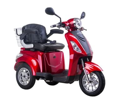 Scooter elettrico, veicolo,scooter per anziani ed disabili, Senior, Triciclo, Z-Tech Trilux ZT15 (ZT-15-D) con Differenziale 900 W 25 km/h - Rosso -