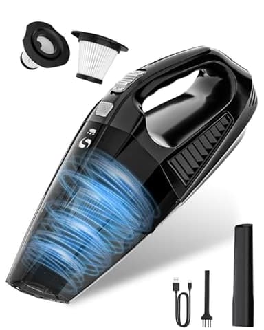SERVOMASTER Aspirapolvere Auto, Aspirabriciole Senza Fili Portatile Per Ad Alte Prestazioni, Mini Aspirapolvere Con Ricarica Rapida 2H, Aspiratore Portatile a Batteria Con Filtro Lavabile