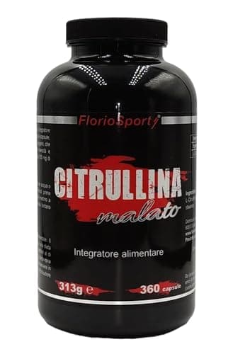 Citrullina Malato FlorioSport®, 360 capsule Integratore Alimentare di Pura Citrulline Malate Ossido Nitrico. 90 dosi da 3000 mg.