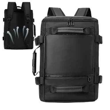 Zaino per computer portatile da uomo, impermeabile, borsa da viaggio universitaria per studenti d'affari, tablet, cuffie, grande capacità