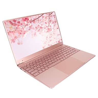Laptop da 15,6 Pollici, Schermo IPS HD 1920x1080, CPU Quad N5095, LPDDR4 16G, WIFI 5G, Bluetooth, Tastiera Retroilluminata, Tastierino per Impronte Digitali, 11 Rosa(SSD