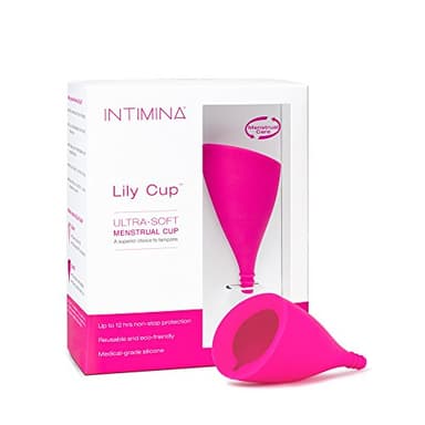 Intimina Lily Cup Size B: Coppetta Mestruale Sottile, Menstrual Cup Utilizzabile per un Massimo di 8 ore, Coppa Mestruale per Raccogliere il Flusso, Coppetta Mestruale Morbida