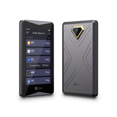 ELLIPAL Titan 2.0 Crypto Wallet - Portafoglio hardware Bitcoin 100% offline con tecnologia Air-Gapped, portafoglio cold storage per BTC, ETH, SOL, NFT e oltre 10.000 monete e token.