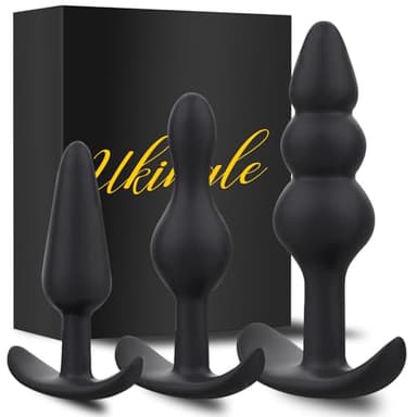 3PCS Plug Analesex Kit Sex Toys Sessuali per Donna Uomini Plug Anale-dilatatore Donna Uomo Dildo Anale Plug Butt Plug Anali Silicone Giocattoli Sexytoysys Donne Uomo Coppia Dilatatori Anali SexToy