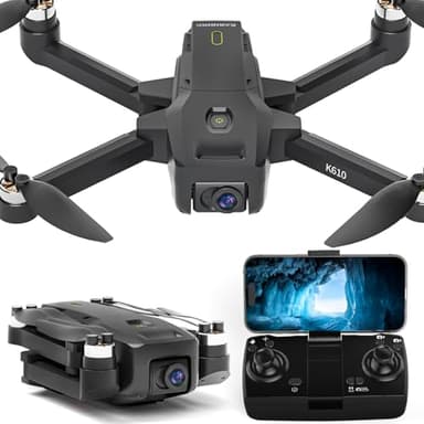K610 GPS Drone con Telecamera per Adulti 4K S0NY IMX SD Card,Resistenza Al Vento Di Livello 4,Professionale GPS Drone con 2 Camera Ritorno Auto,Motore Brushless 5GHz FPV Droni,Follow Me,meno di 249g