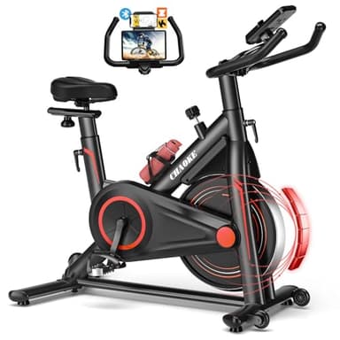 Cyclette da Casa con App, Cyclette Professionale Magnetica con Schermo LCD, Ultra Silenziosa 5DB, Sedili Comodi e Traspiranti, Aerobico Domestico, Supporto fino a 160KG Cyclette Per Casa
