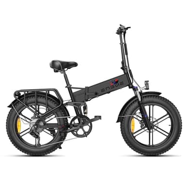 ENGWE ENGINE X Bici Elettrica Pieghevole 250W E-Bike Adulto | 20" × 4.0 Fat Tire Bicicletta Elettrica | 48V 13AH Range 120KM | Sospensione Completa | 7 Velocità Crociera Urbana (Nero Grafite)