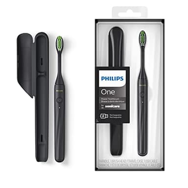 Spazzolino ricaricabile Philips One - Spazzolino elettrico nero shadow modello HY1200/26, Philips One, Nero