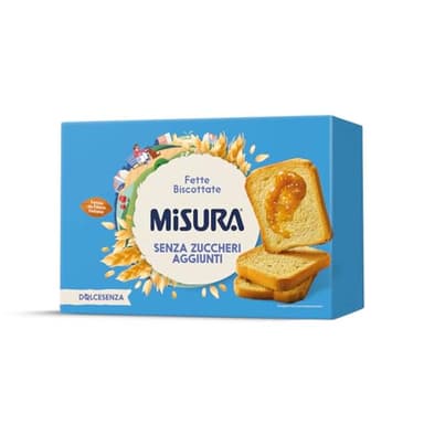 Misura Fette Biscottate Dolcesenza, Senza Zuccheri Aggiunti, Confezione da 320 grammi