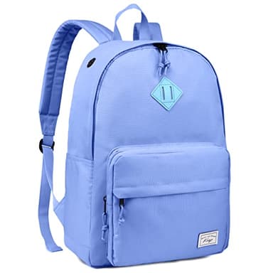 Kasgo Zaino Casual Viaggio Scuola Impermeabile Porta PC 15.6 Pollici Leggero per Adolescenti, Studenti Universitari, Donna, Uomo, Ragazze e Ragazzi - Azzurro