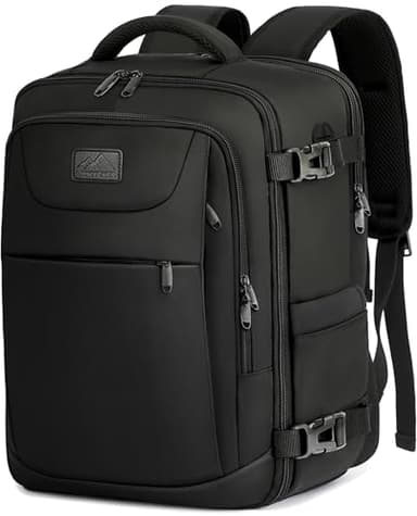 LYNXCHER Zaino Ryanair 40x20x25-Zaino da Viaggio-Bagaglio a Mano Aereo Piccolo Borsa da Cabina 20L per Uomo e Donna da Viaggio Lavoro Trekking Scuola,14 Pollici Zaino Porta PC Nero