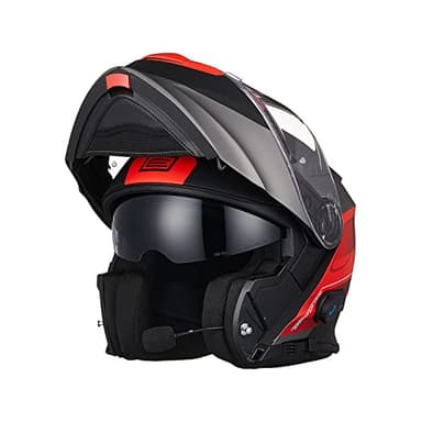 ORIGINE Casco Moto Modulare Bluetooth Omologato ECE Voice Dial Casco Moto Chiamata Vivavoce 22-06