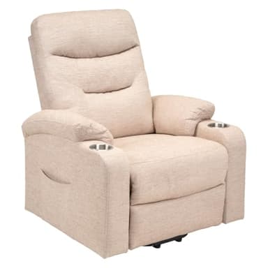 Gremium Poltrona Relax Elettrica Con Sistema Alzapersona, Massaggiante E Riscaldante Con Reclinazione a Letto E Seduta Ergonomica In Tessuto