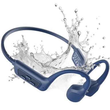 MONODEAL Cuffie Subacquee per Piscina, Cuffie Conduzione Ossea IP68 impermeabile, 8GB MP3 Subacqueo per Nuoto, Bluetooth 5.3 Adatto per Cuffie Bluetooth Sport Nuoto Surf Corsa auricolari piscina nuoto