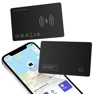 Olycism Smart Card Tracker Bluetooth (Solo IOS) Localizzatore per Portafogli Chiavi Bagagli Auto Supporta la Wireless Charging IPX8 Impermeabile con batteria di lunga durata Volume di 105 dB